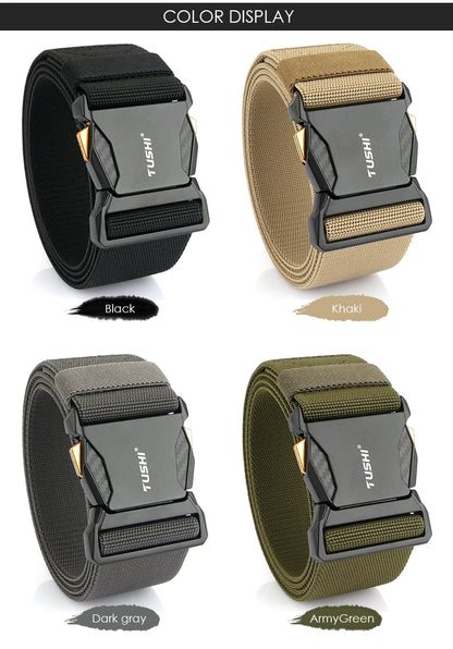 Herren-Gürtel Elastisch 50 mm Breite Mit Schnellverschluss für Outdoor und Freizeit Komfort
