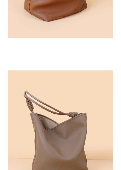 Donnain Bucket-Tasche aus Split-Leder | Damen Tote Große Kapazität