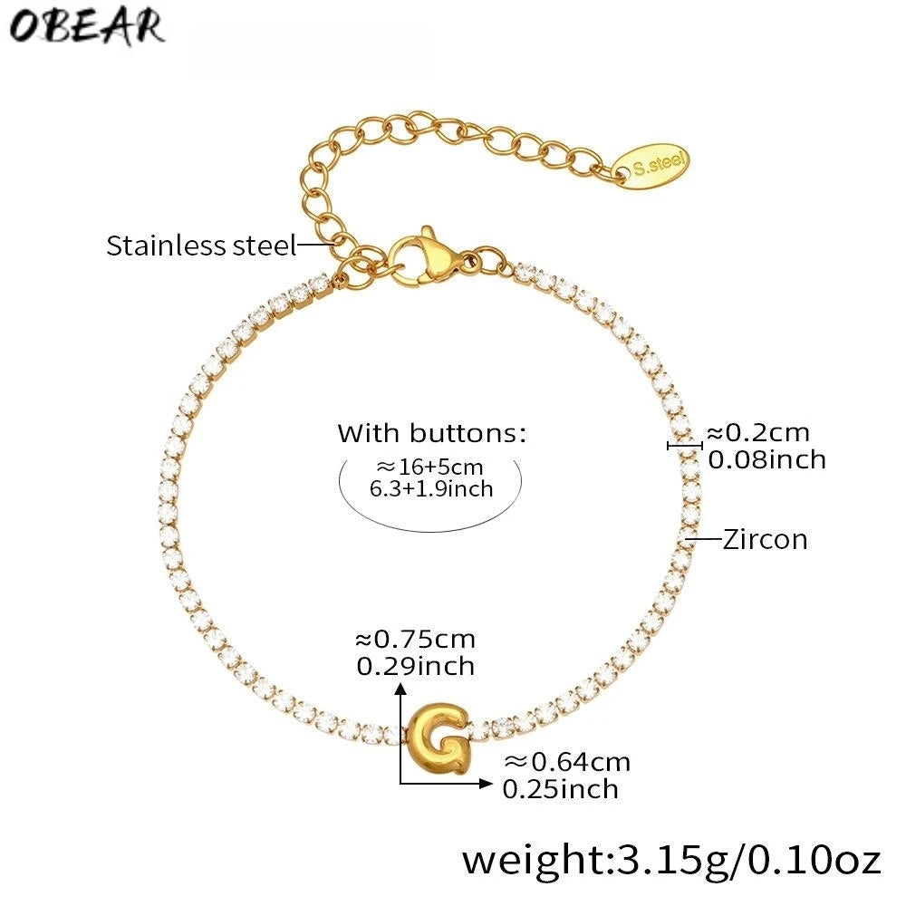 Damen-Armband mit Initialen-Buchstabe