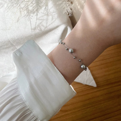 Damen-Armband mit Glasperle aus Titanstahl