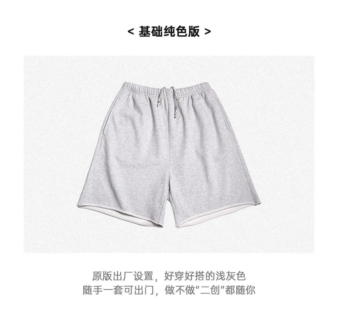 Herren Jogging Shorts in Grau mit elastischer Taille und lässiger Passform