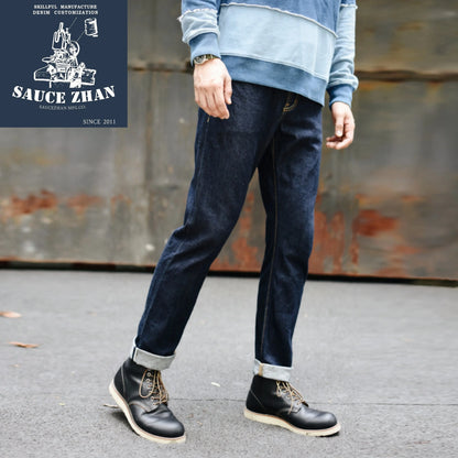 Herren Jeans aus Sanforized Denim mit Zipper Fly und schmaler Passform