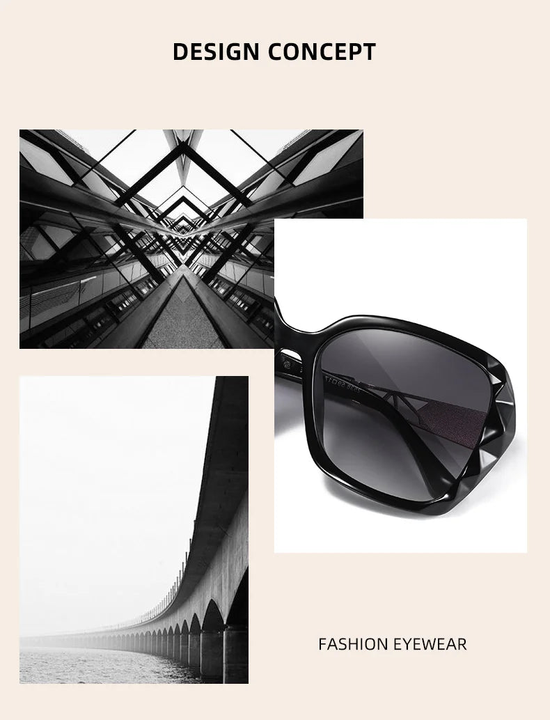 Damen-Sonnenbrille elegant Design Farbverlauf polarisiert UV400