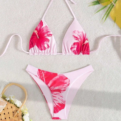 Glamouröses Damen-Bikini-Set mit Push-up-Effekt und glänzendem Design – perfekt für den Strand oder Pool