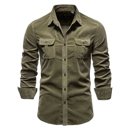 Herren Business Casual Hemd aus 100 Prozent Baumwolle im einfarbigen Slim Fit