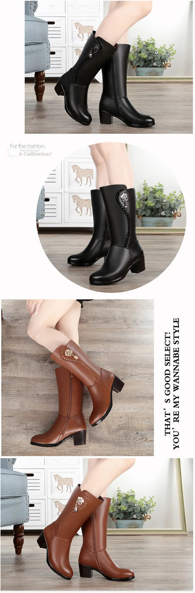 AIYUQI 2025 New Genuine Leather Women Wool Boots Thick Warm Winter Snow Boots Large Size 41 42 43 Motorcycle Boots Women