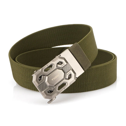 Herren-Gürtel Elastisch aus Nylon mit Metall-Schnalle für Alltag und Outdoor-Einsatz