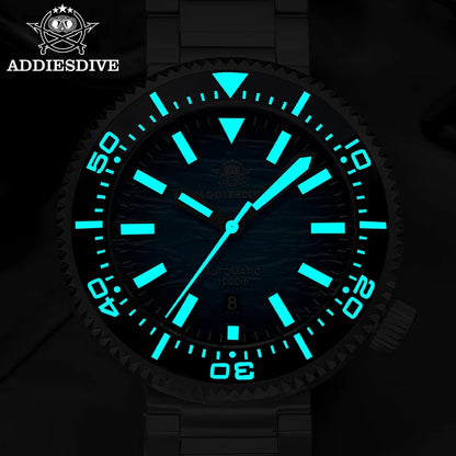 Herren Profi-Taucheruhr Automatik Saphirglas 3D-Zifferblatt 1000m Ultra Leuchtzeiger