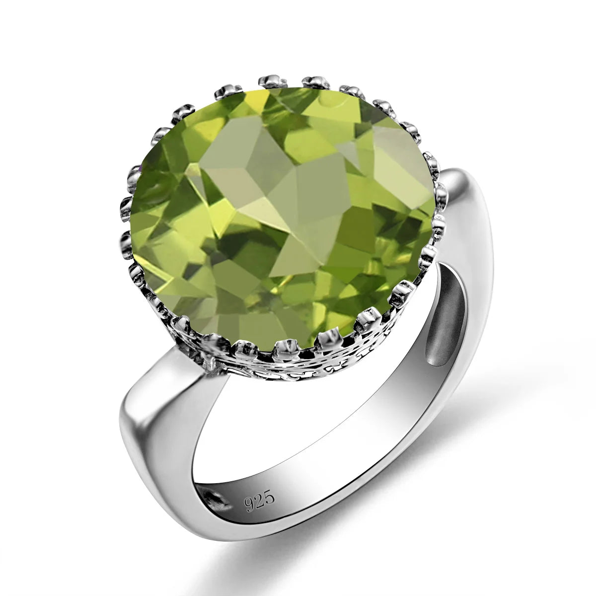 Damen-Ring aus Sterling Silber 925 mit Mystic-Topas Stein in 15x15 mm Größe elegant glänzend und langlebig