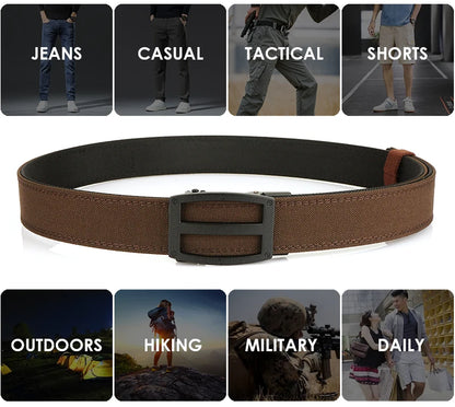 Herren-Taktischer Gürtel aus Nylon mit Automatik-Schnalle für Alltag und Outdoor in Blau
