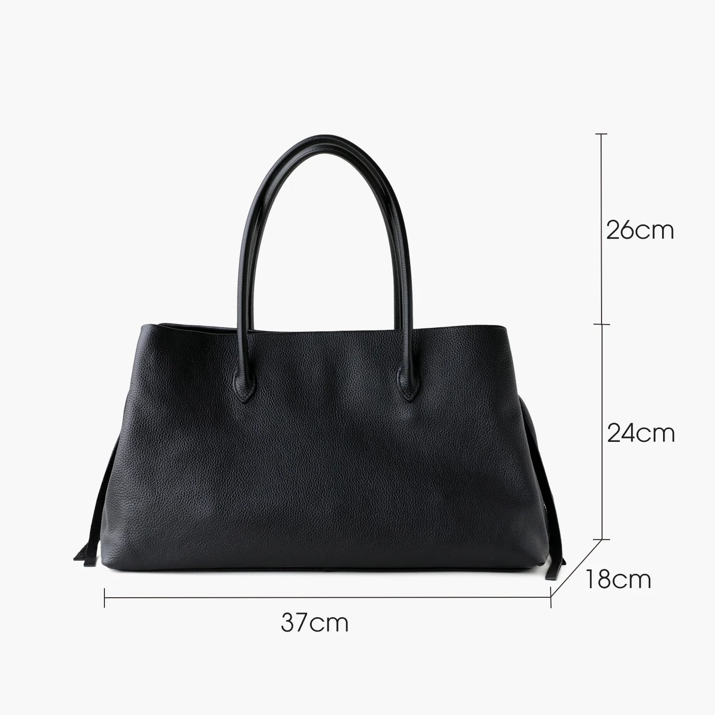 Große Ledertasche Echtes Leder - Wildleder-Details