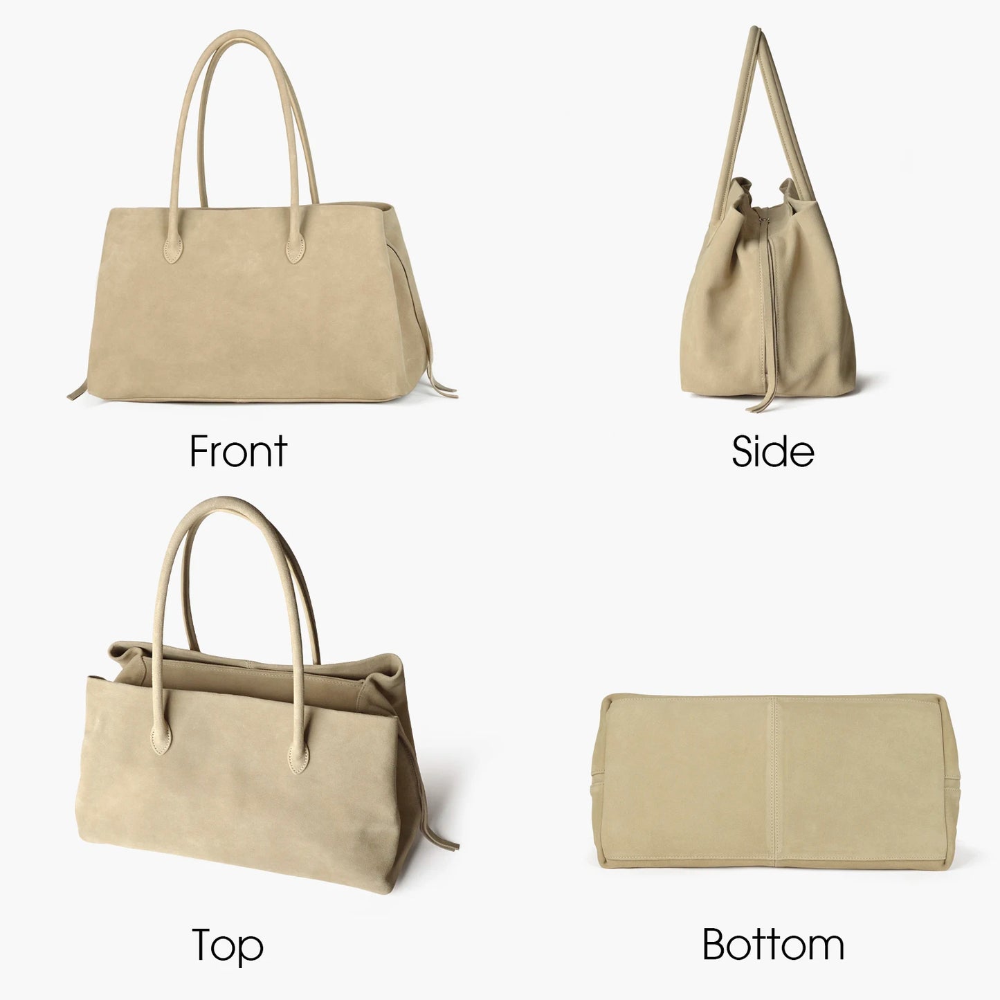 Wildleder-Tote | Große Damen-Handtasche Zum Pendeln