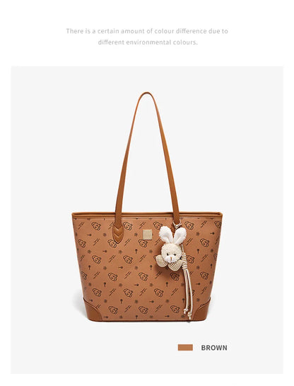 Damen Schultertasche Aus PU-Leder Mit Großer Kapazität Und Alltagslook