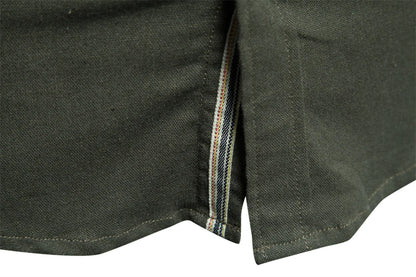 Herren Langarm Shirt aus 100 Prozent Baumwolle mit Einzel Tasche