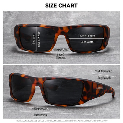 Sonnenbrille Reitstil Rechteck polarisiert UV400 Unisex Geschenk