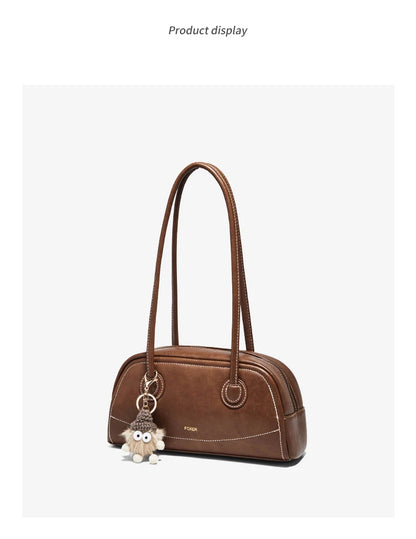 Damen Handtasche Aus PU Leather Simple Retro Stil Für Casual Commuting