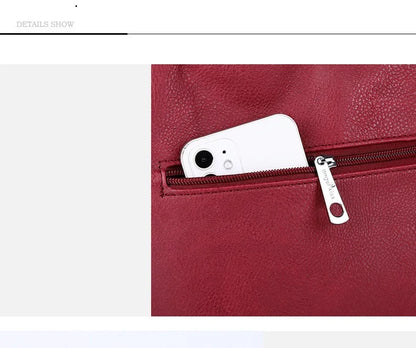 Damen-Handtasche Vintage Schultertasche mit Mehrfachfächern und große Kapazität für iPad und Smartphone