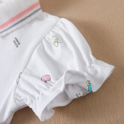 Baby Mädchen Sommer Hemd 2023 Neue Kinder Baumwolle Kurzarm Kleidung Kinder Polo T-shirt Baby Drehen-unten Kragen kleidung
