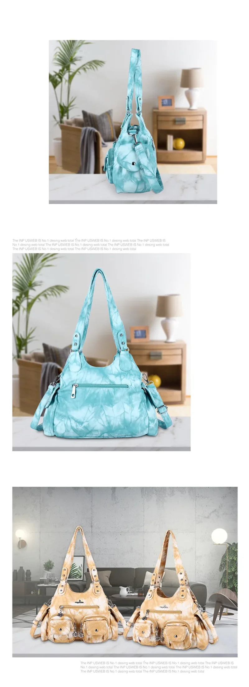 Damen-Handtasche Mit Viel Stauraum Und Mehrfachfächern Aus PU-Leder Für Alltag Und Freizeit