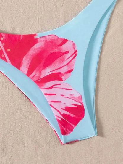 Glamouröses Damen-Bikini-Set mit Push-up-Effekt und glänzendem Design – perfekt für den Strand oder Pool