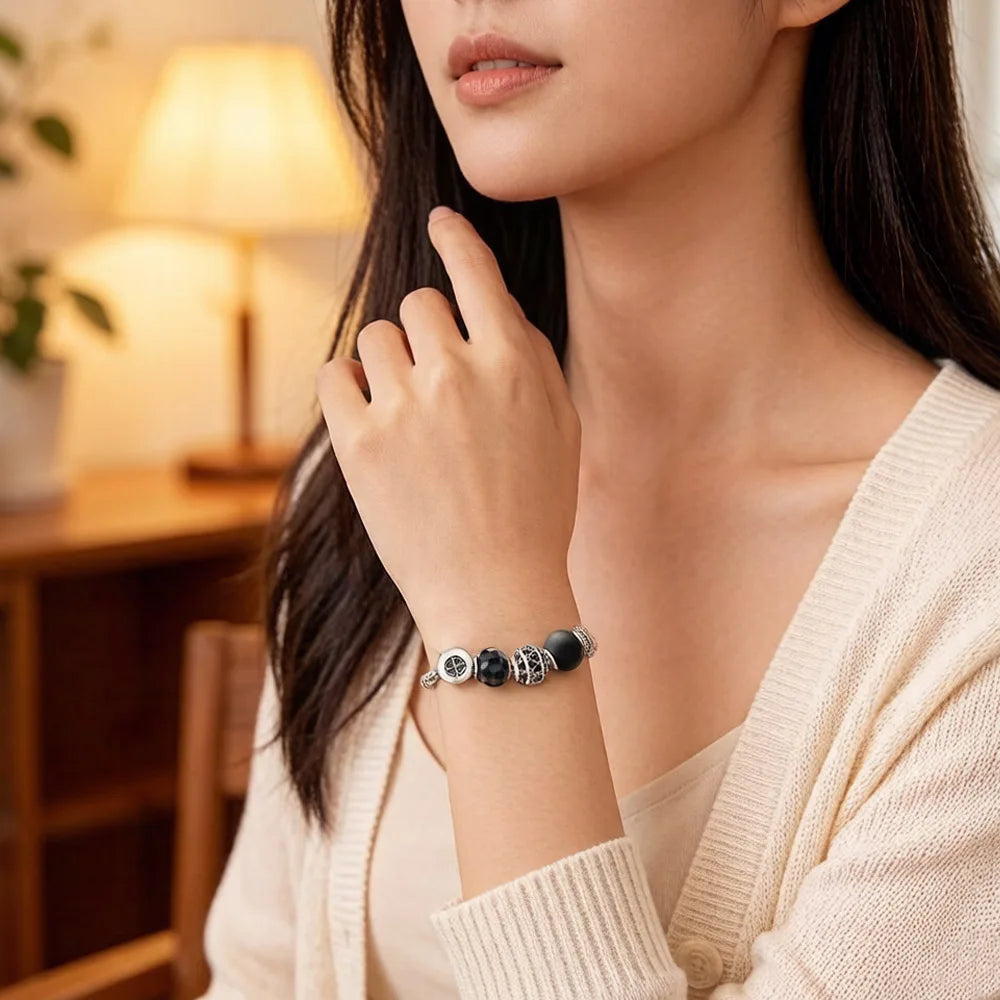 Damen-Armband Basics Karma DIY aus Sterlingsilber