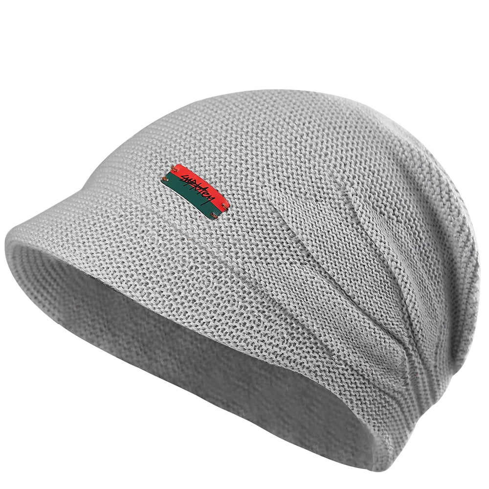 Strickmütze mit Visier und Fleecefutter