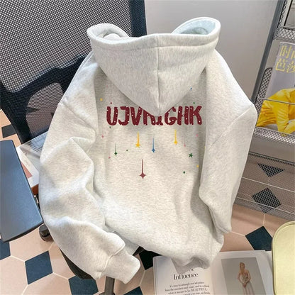 Winter Herren Lustige Graffiti Grafikdruck Hoodies Neu in Hip Hop Mode Kapuzenpullover Damen Y2K Streetwear Pullover Hoody