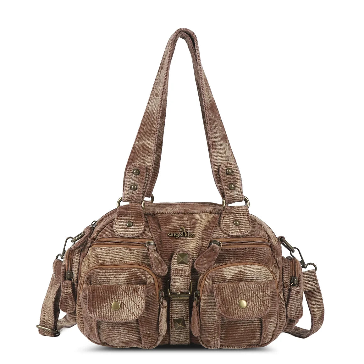 Damen-Schultertasche Aus PU-Leder Mit Mehrfachfächern Praktisch Und Elegant Vintage-Stil