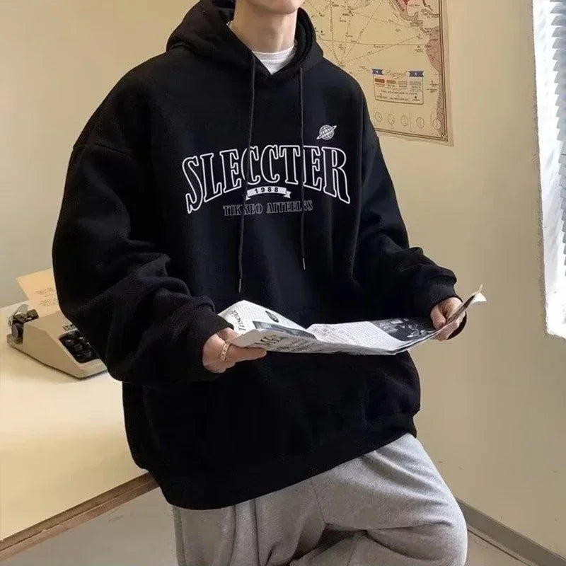 Herren Kapuzenpullover im Y2K Vintage Stil mit Taschen für den Herbst