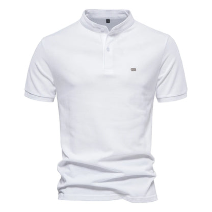 Herren Poloshirt aus 100 Prozent Baumwolle mit lässigem Stehkragen für den Sommer