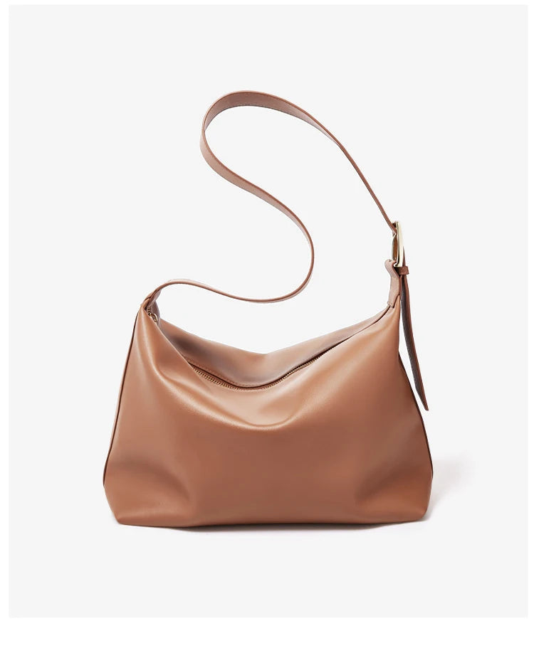 Damen Tote Tasche aus Split-Leder mit großem Fassungsvermögen Crossbody
