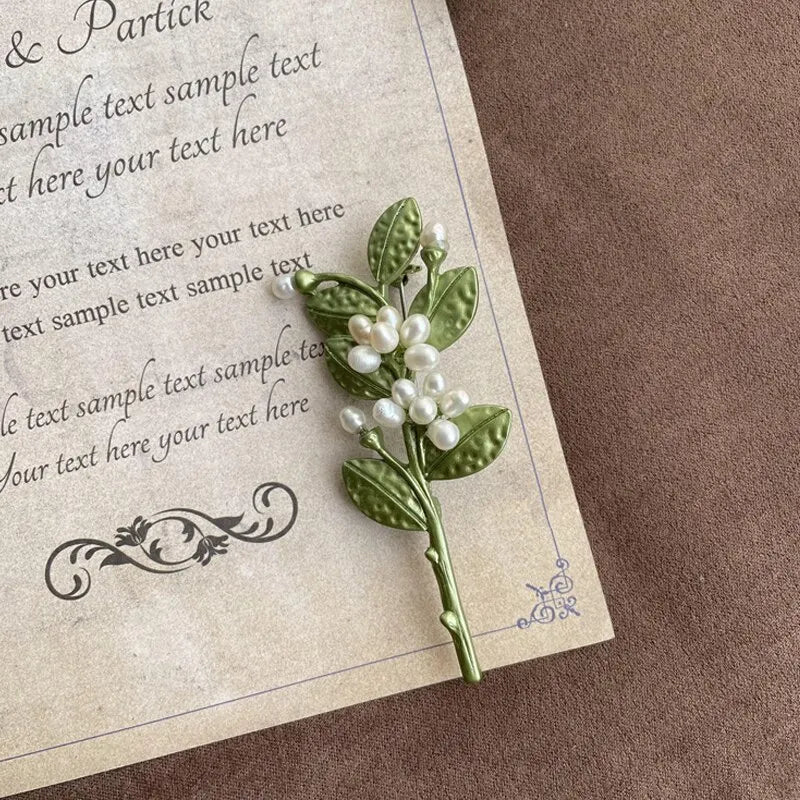 Brosche Blatt Blume Emaille Vintage Elegant Hochzeit Kreativ Damen