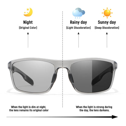 Sonnenbrille übergroß rechteckig polarisiert photochrom 154mm Sport