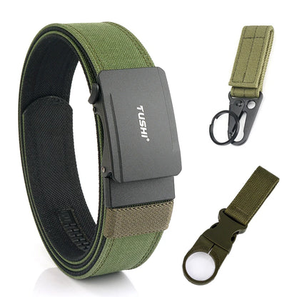 Herren-Gürtel aus Nylon mit Metall-Automatik-Schnalle für Outdoor IPSC Alltag und Freizeit