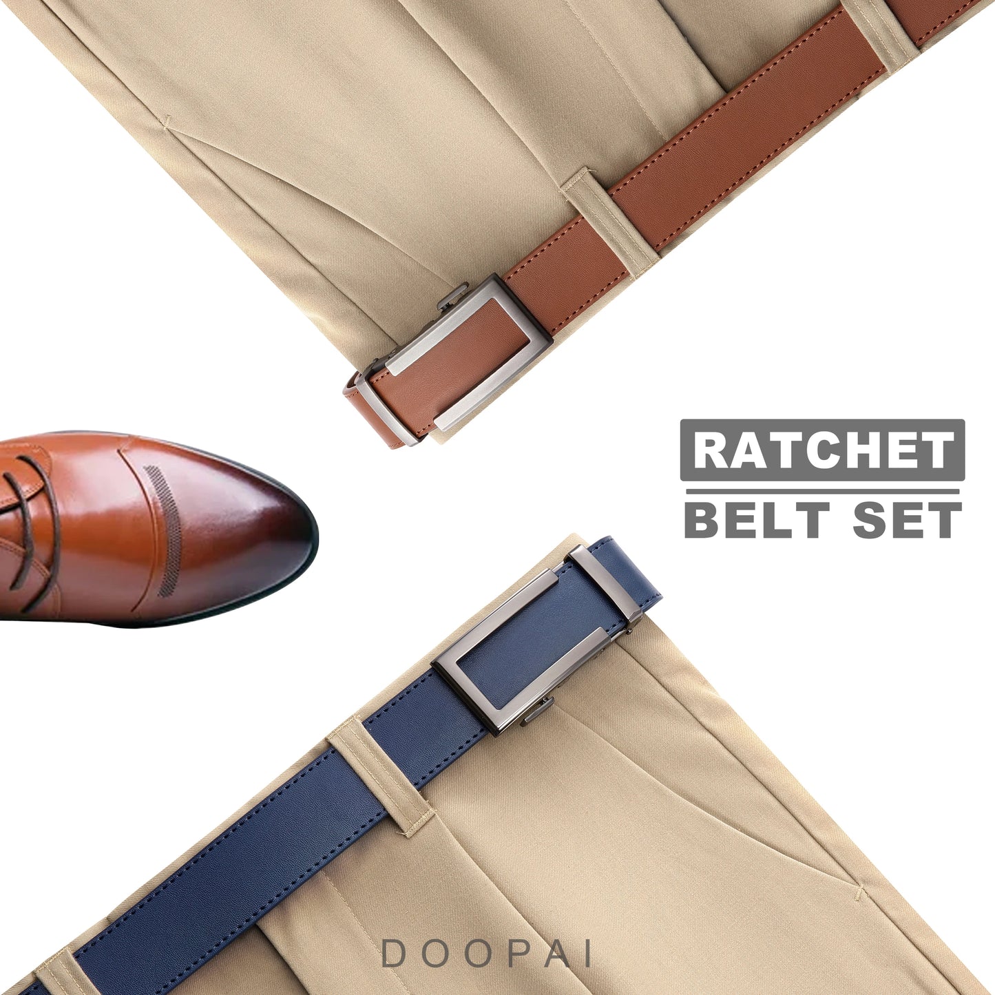 Herren Echtleder-Gürtel Hohles Muster Automatik-Schnalle Unisex 3,5 cm