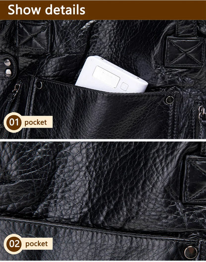 Damen-Handtasche aus weichem Leder mit Mehrfachfächern Große Umhängetasche mit Top-Griff