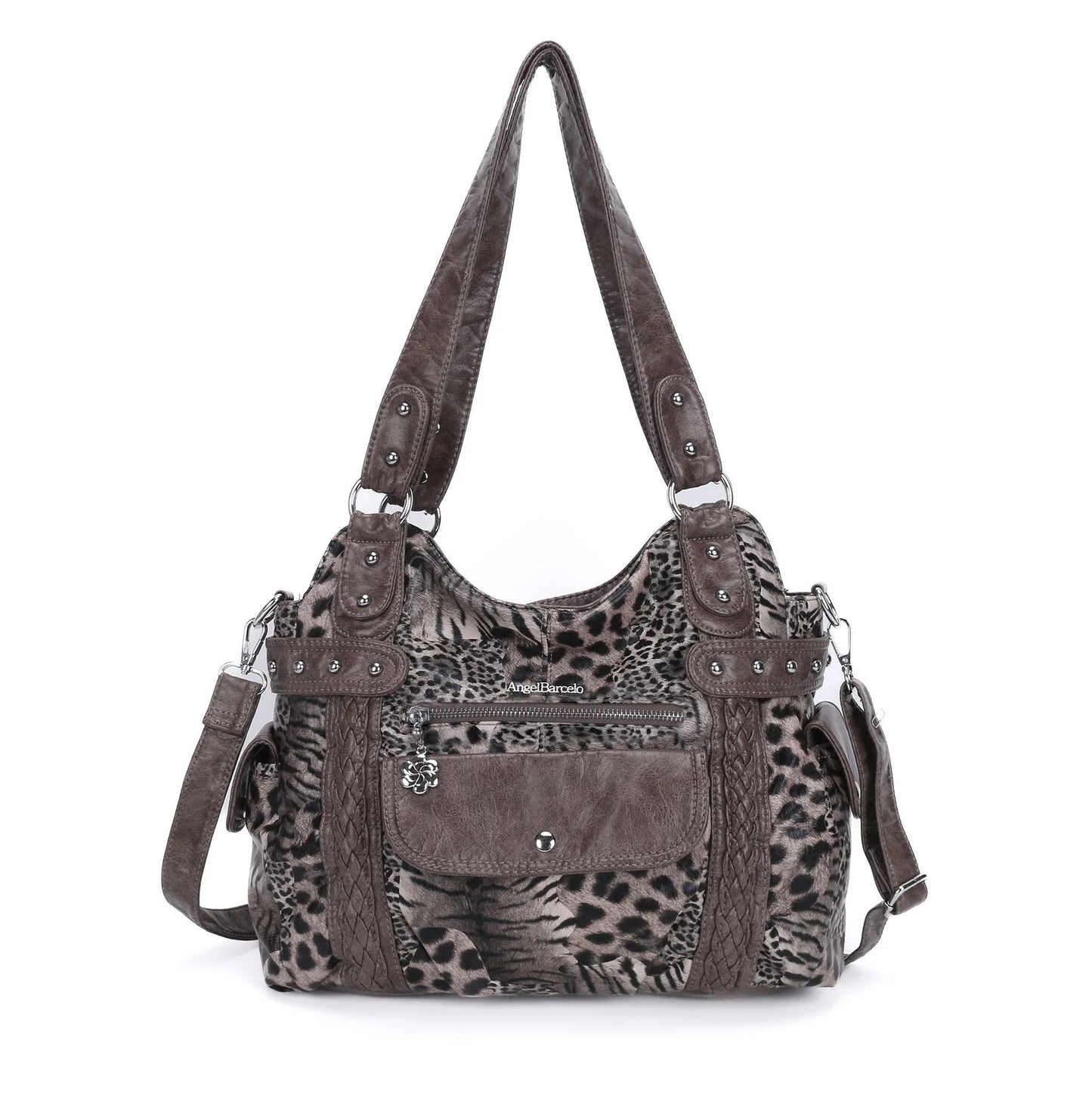 Damen-Handtasche aus PU mit Reißverschluss und Mehrfachfächern, ideal für Alltag und Freizeit, Innenfutter aus Polyester