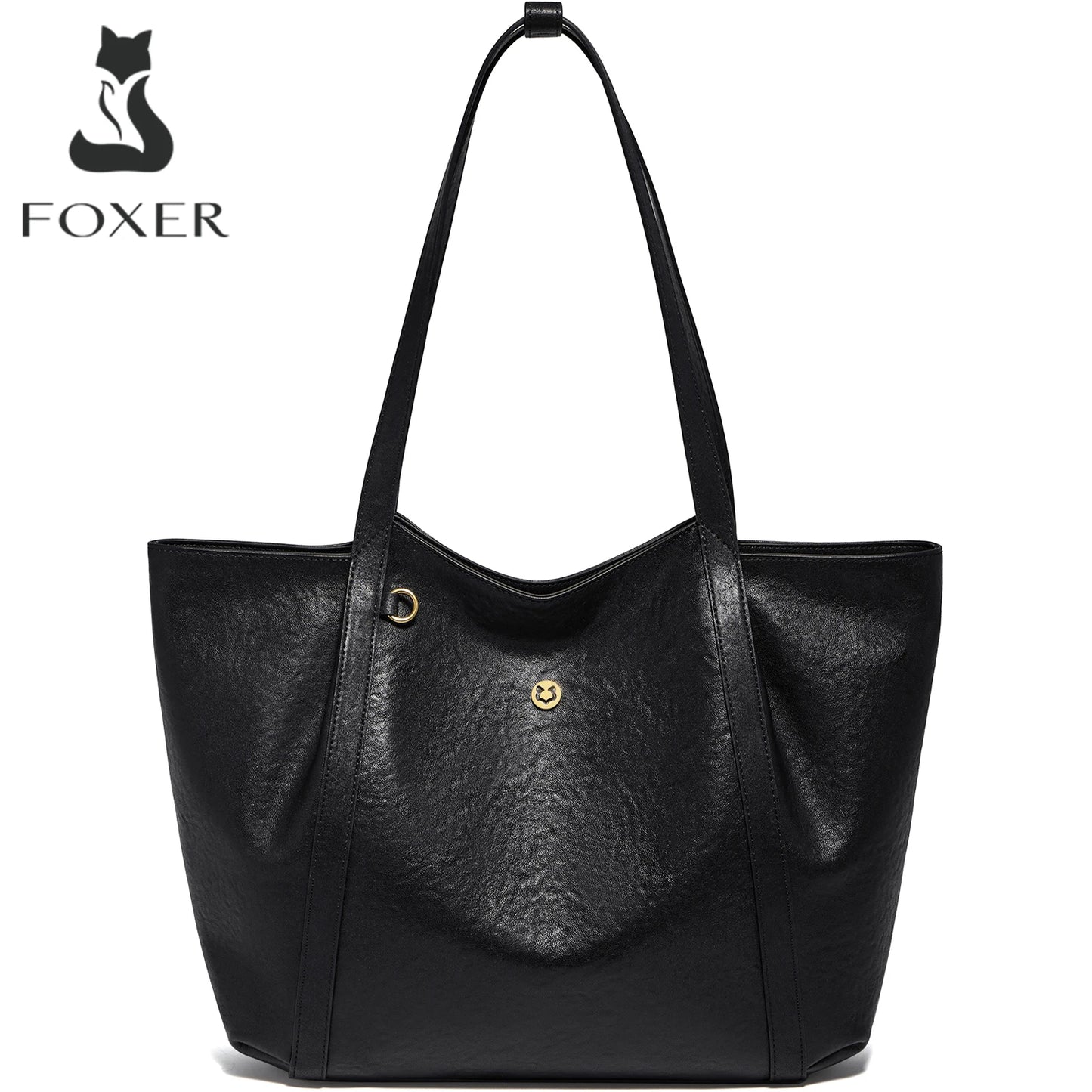 Damen-Tote-Tasche aus Rindleder mit großer Kapazität und leichtem Gewicht für Pendeln und Alltag