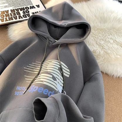 Winter Brief Grafik Gedruckt Pullover Hoodies Für Männer 2025, Neue Hip Hop Mode Mit Kapuze Sweatshirts High Street Fleece Y2K Hoody