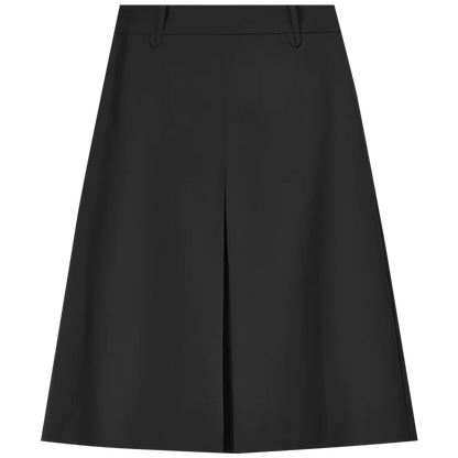 Frauen A-Linie Rock in Schwarz mit elastischer Taille für Büro-Outfits