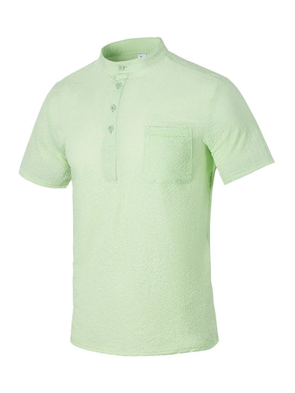 Langarm-Poloshirt für Herren mit Reverskragen – dünnes, vielseitiges Oberteil für Business und Freizeit in Uni-Farben, ideal für den Frühling und Herbst