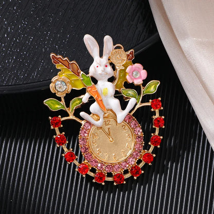 Brosche Hase Kristall Strass Luxus Kleidung Mantel Glänzend Damen