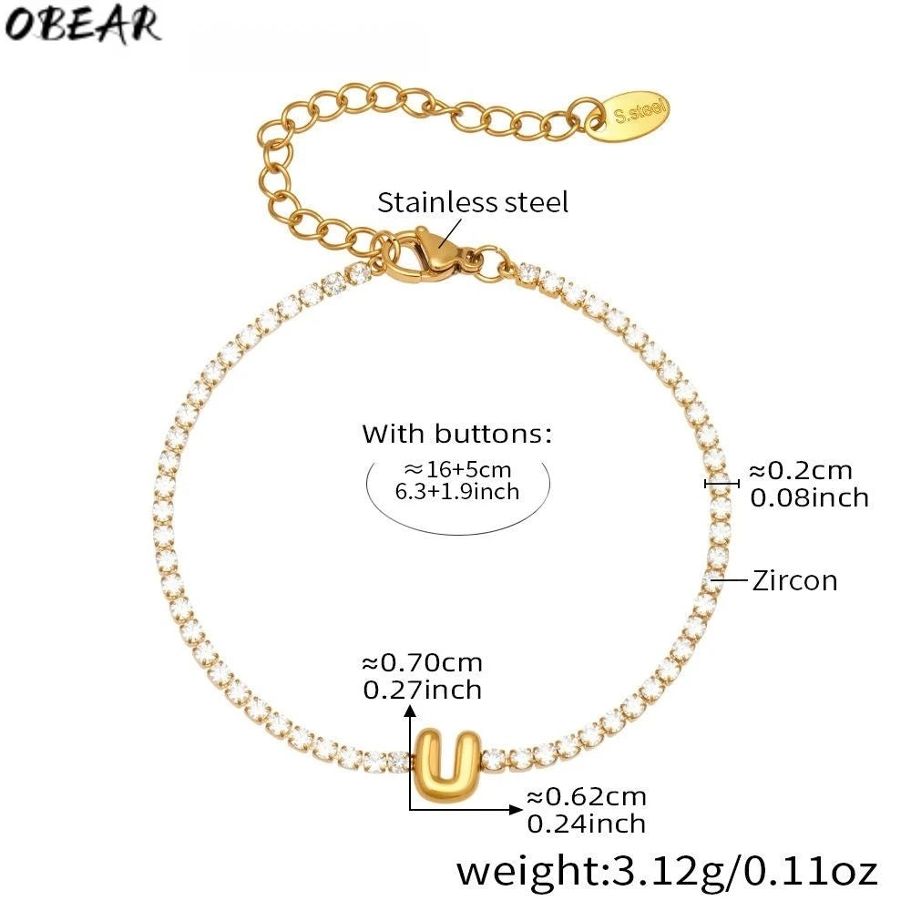 Damen-Armband mit Initialen-Buchstabe