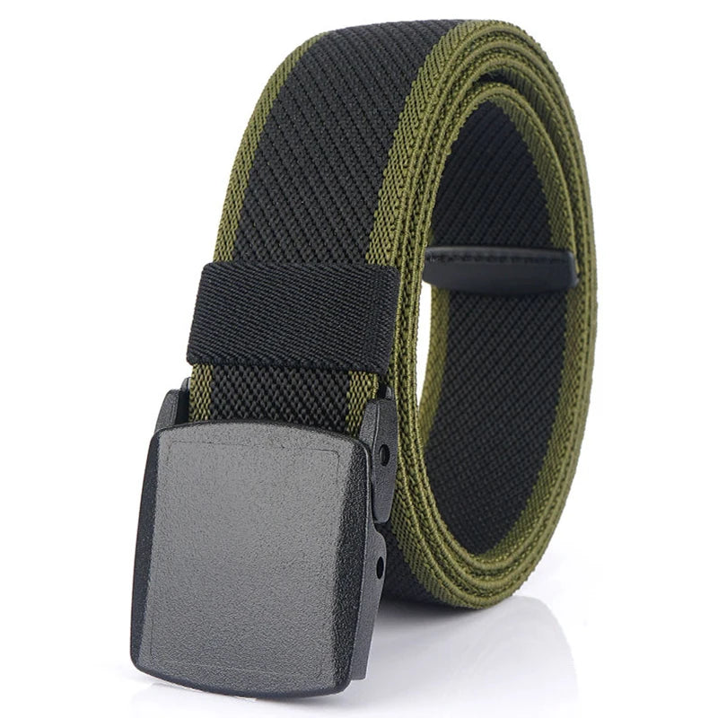 Unisex-Gürtel Elastisch Aus Canvas Mit Nylon-Schnellverschluss 3,8 cm Breite Für Outdoor