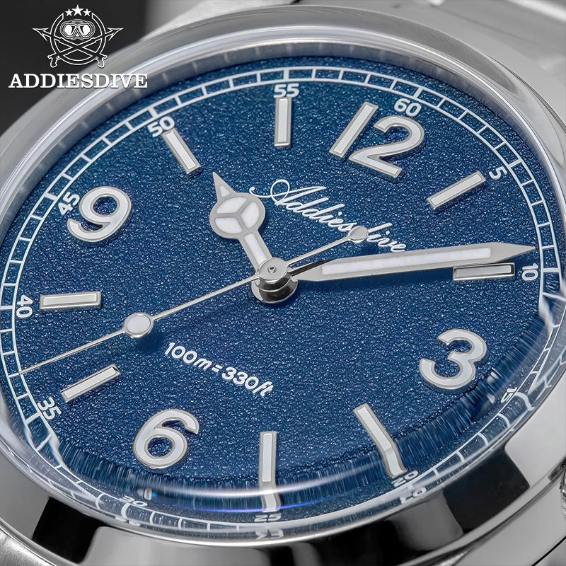 Herren-Quarzuhr 36 mm mit Bubble-Glas in Sommerfarben