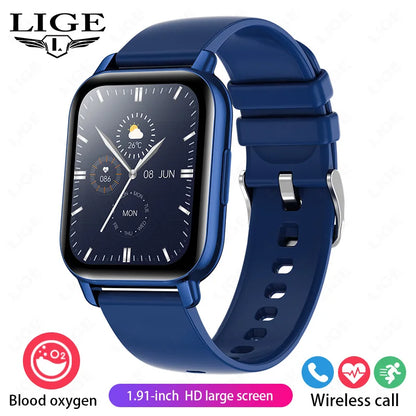 LIGE 2024 Neue Mode Smartwatch Männer 1,91 "HD Bildschirm Bluetooth Anruf Herzfrequenz Blutdruck Schlaf Überwachung Smart Uhr frauen