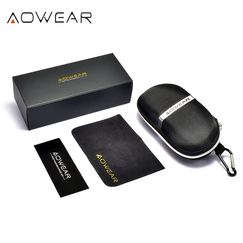 AOWEAR Luxus Qualität Randlose Spiegel Sonnenbrille Männer Polarisierte Sport Im Freien Sonnenbrille Retro UV400 Anti-glare Fahren Sonnenbrille