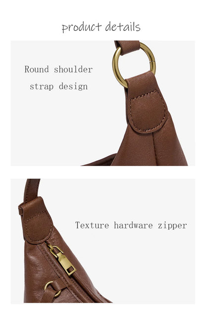 Damen Hobo Tasche Aus Echtem Leder Im Vintage Stil Mit Großer Kapazität