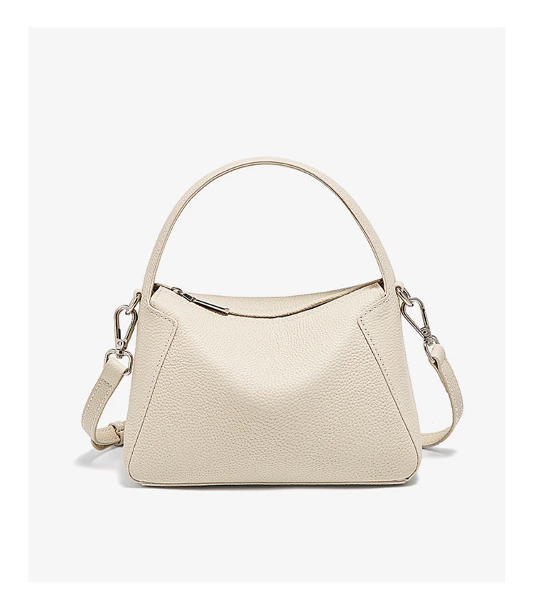 Damen Handtasche aus Rindsleder mit Crossbody-Tasche im Minimalistischen Stil