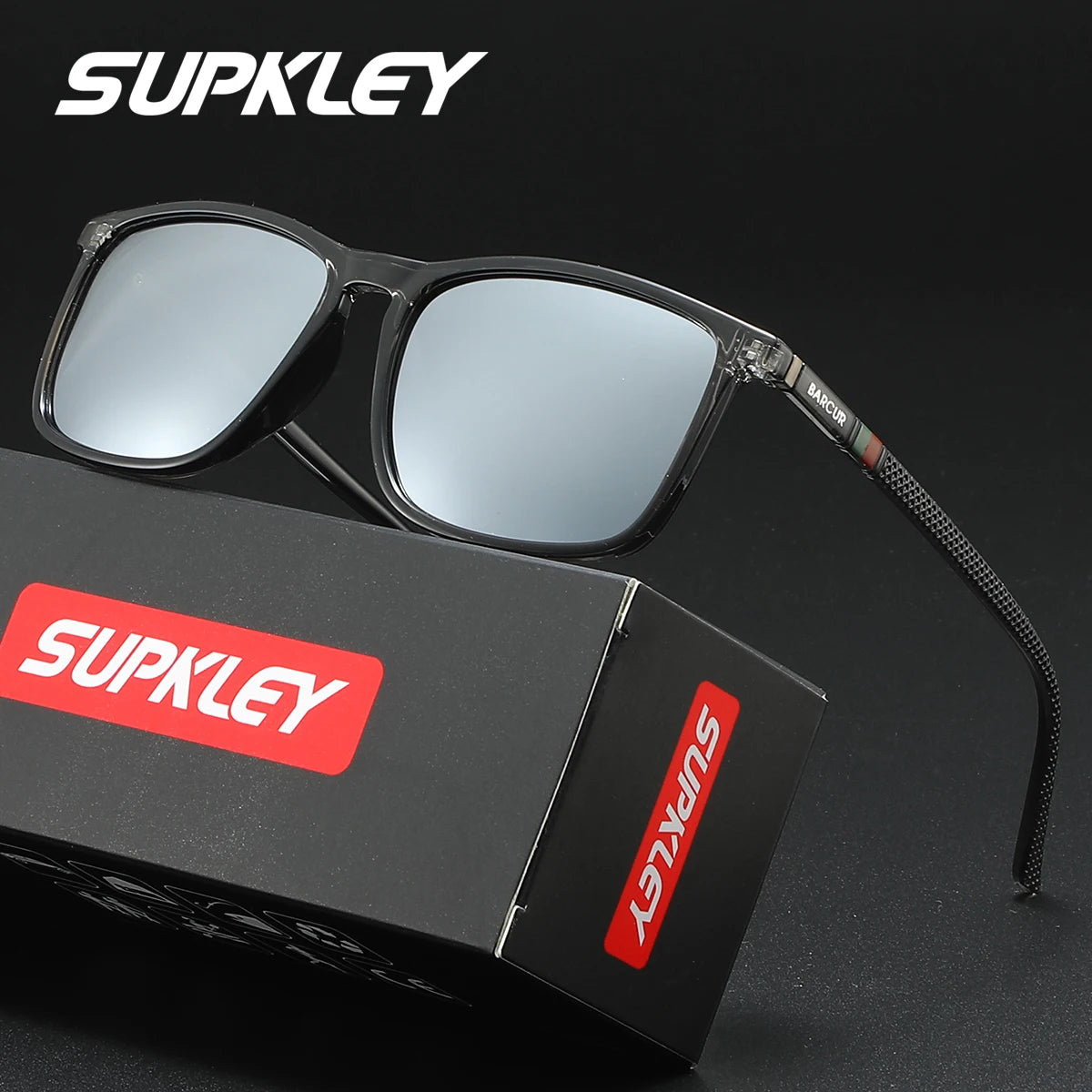 Sonnenbrille quadratisch klassisch polarisiert PC UV400 Sport Unisex